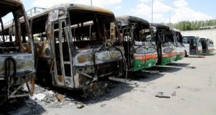 حريق اتوبيسات