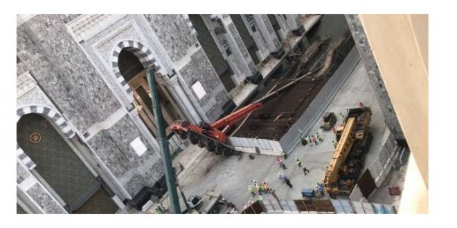 الحرم المكي أثناء سقوط الرافعة